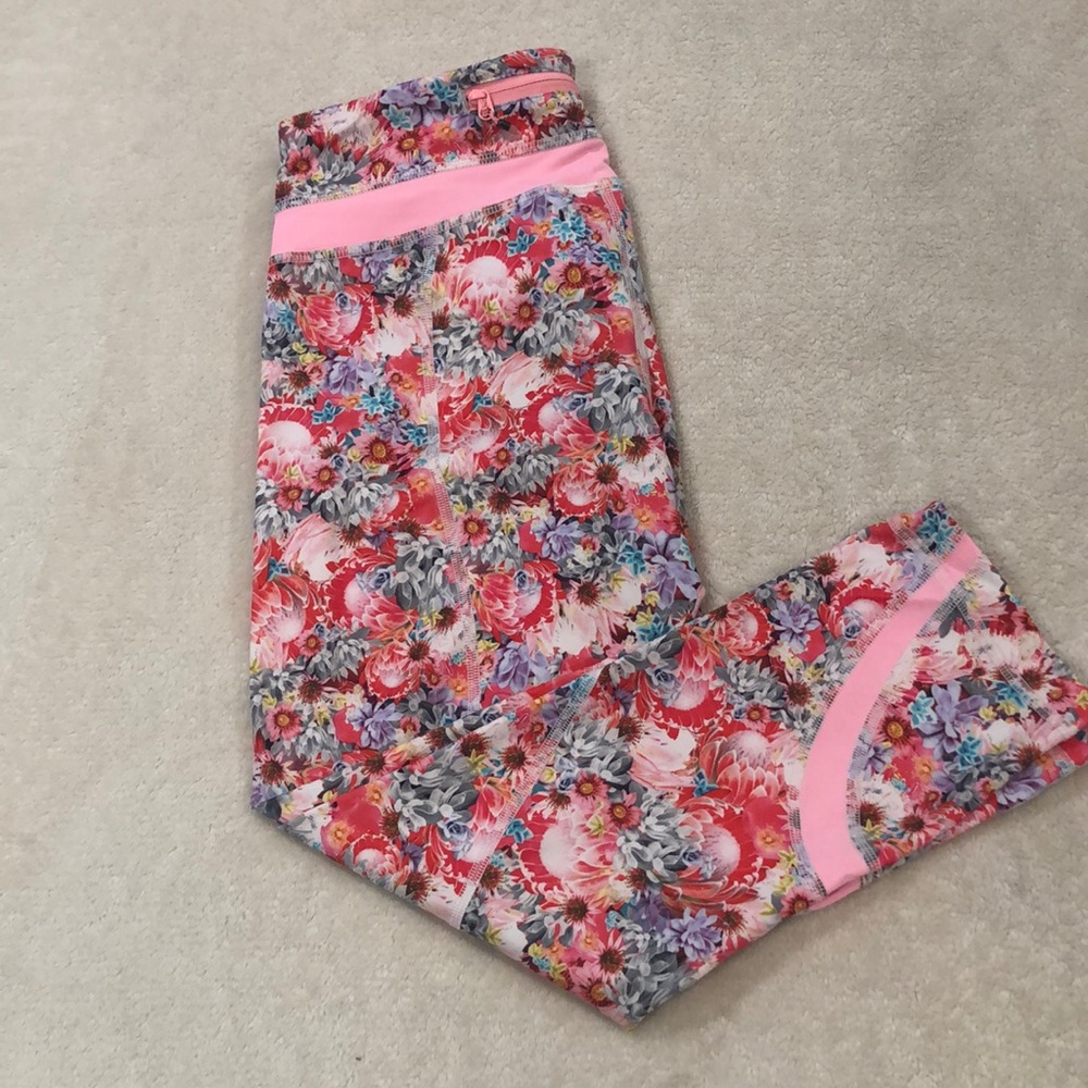 Lululemon orange flowers